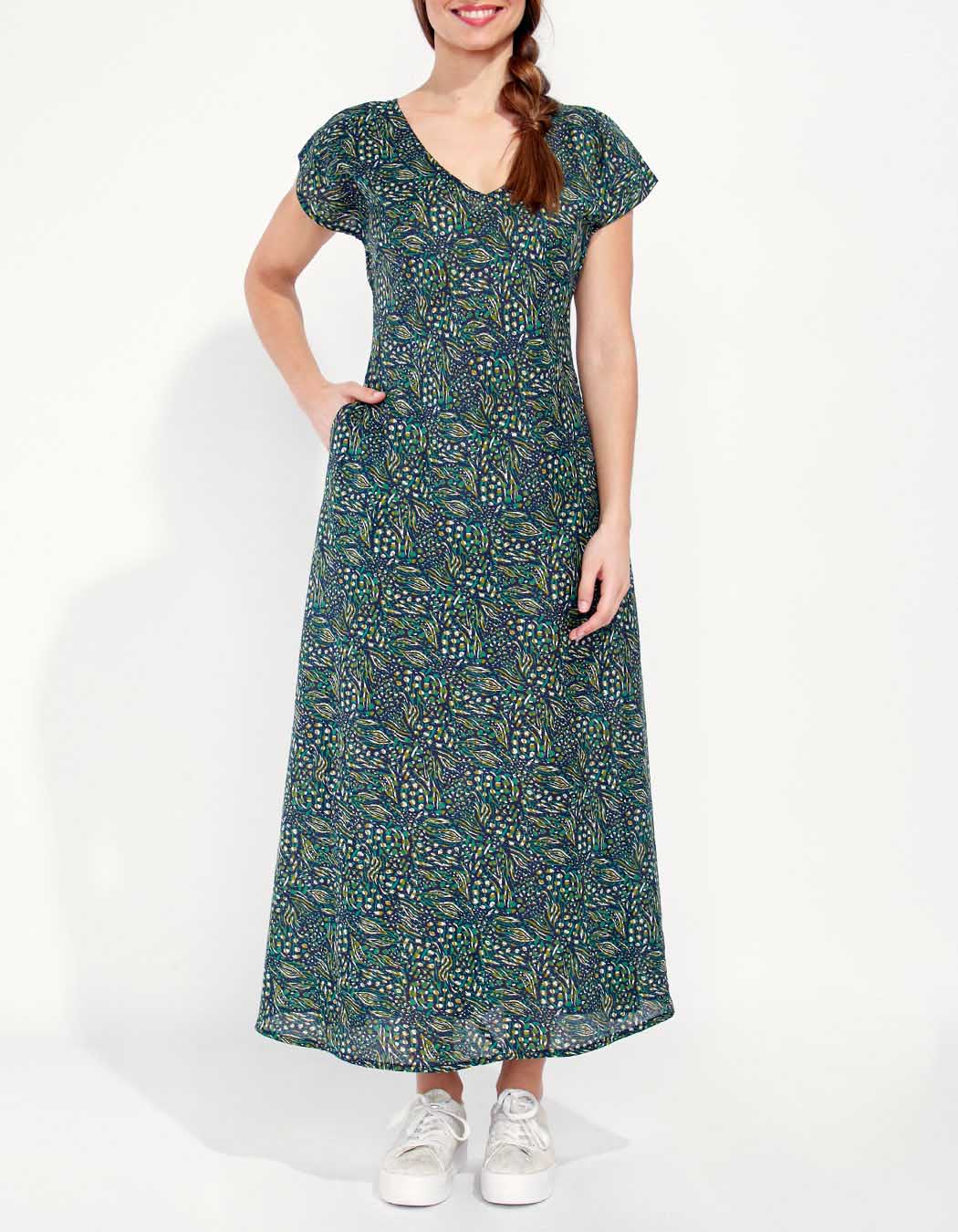 Robe longue fleuri