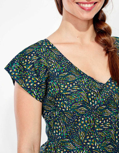 Robe longue fleuri