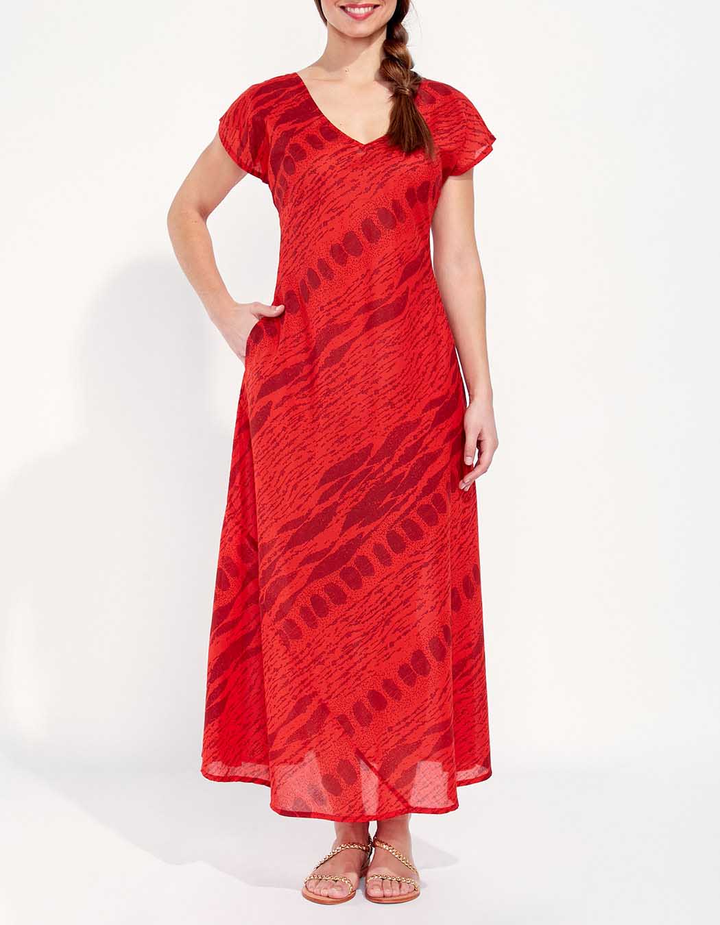 Robe longue fleuri
