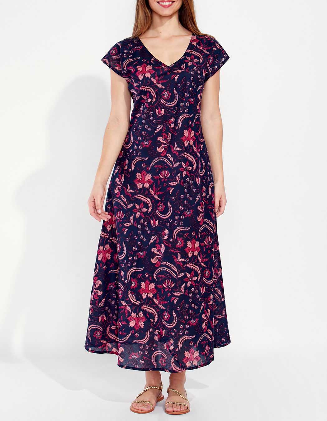 Robe longue fleuri
