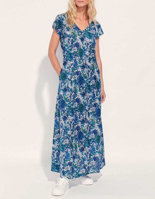 Robe longue imprimée voile de coton bio ALAIA