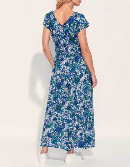 Robe longue imprimée voile de coton bio ALAIA
