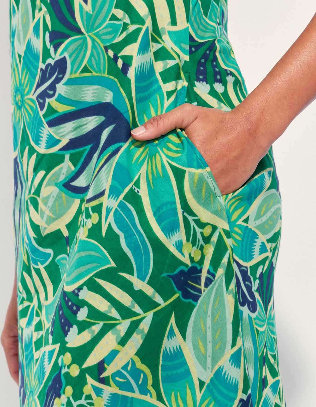 Robe longue imprimée voile de coton bio ALAIA