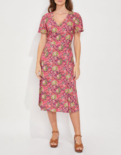 Robe midi fluide imprimée BINTOU