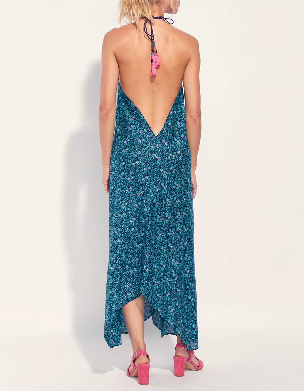 Robe longue imprimée d'été coton bio DIENG