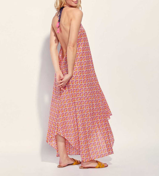 Robe longue imprimée d'été coton bio DIENG