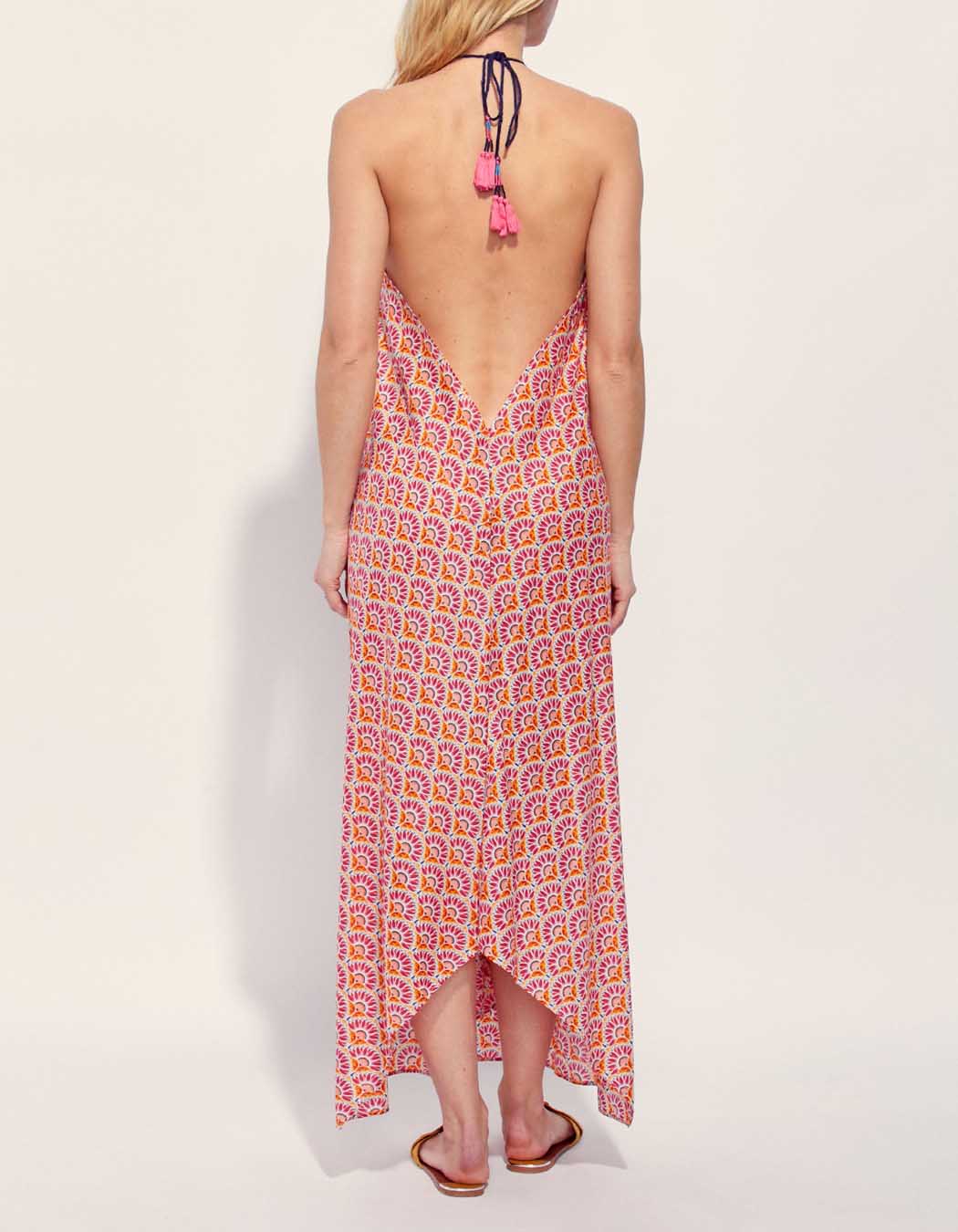 Robe longue imprimée d'été coton bio DIENG