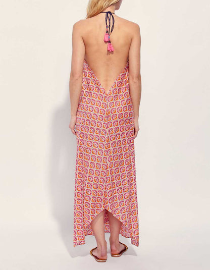 Robe longue imprimée d'été coton bio DIENG