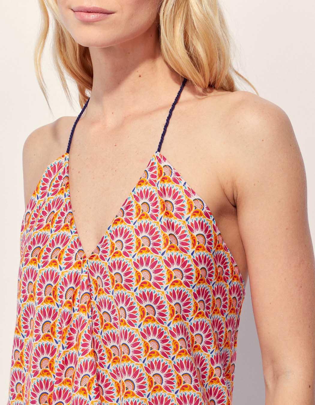Robe longue imprimée d'été coton bio DIENG