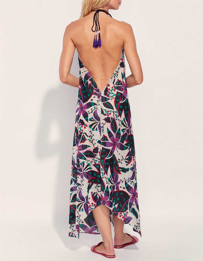 Robe longue imprimée d'été coton bio DIENG