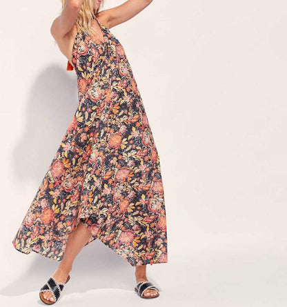 Robe longue imprimée d'été coton bio DIENG