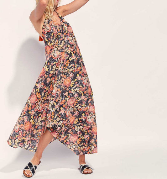Robe longue imprimée d'été coton bio DIENG