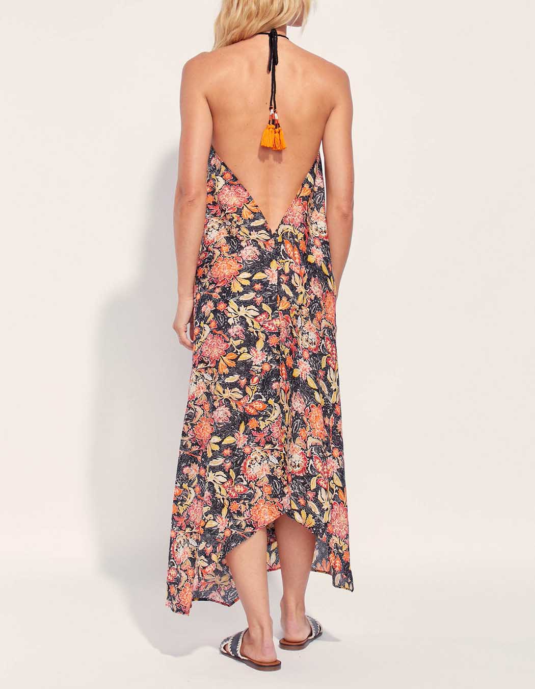 Robe longue imprimée d'été coton bio DIENG