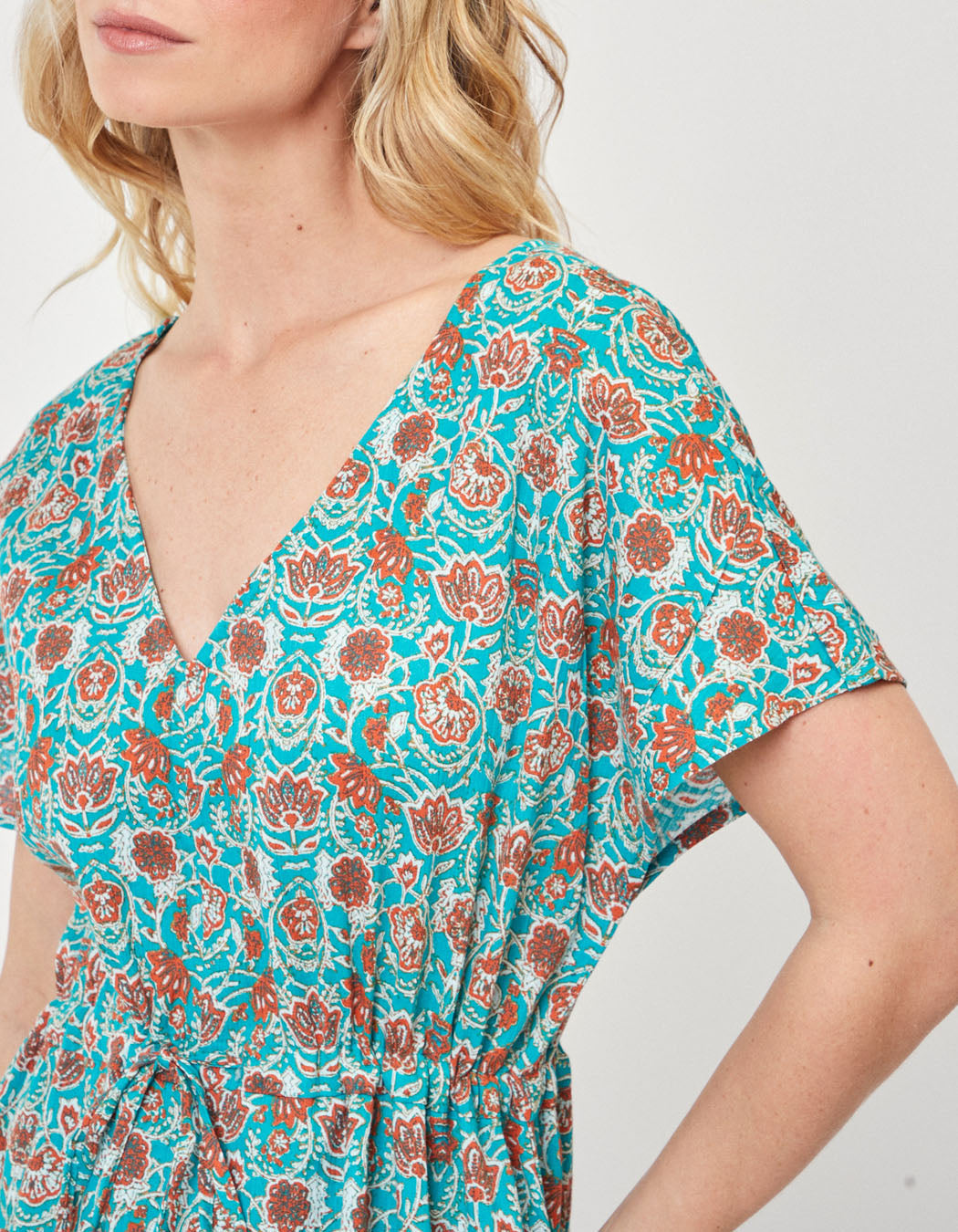 Robe manches papillon coton bio AMAYA