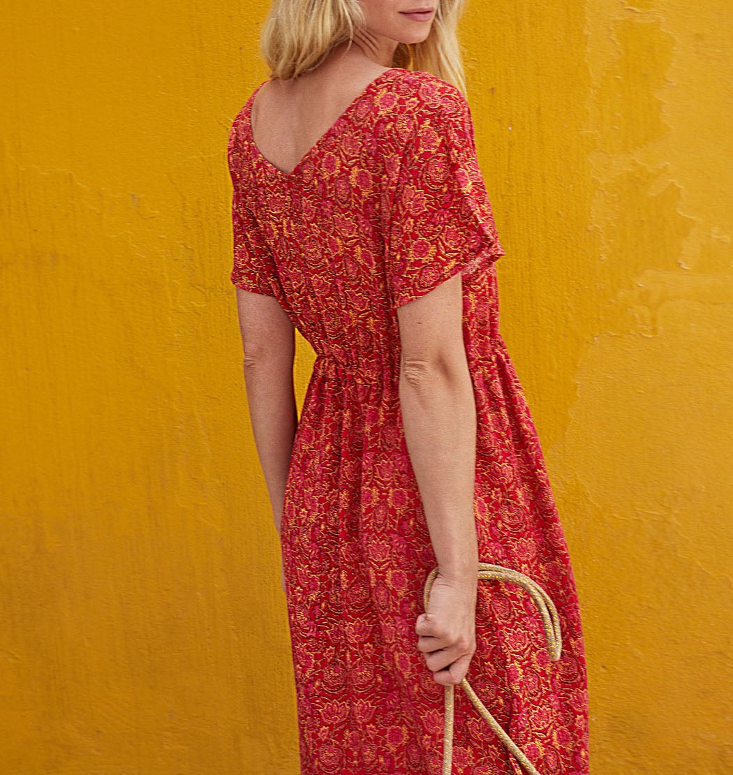 Robe manches papillon coton bio AMAYA