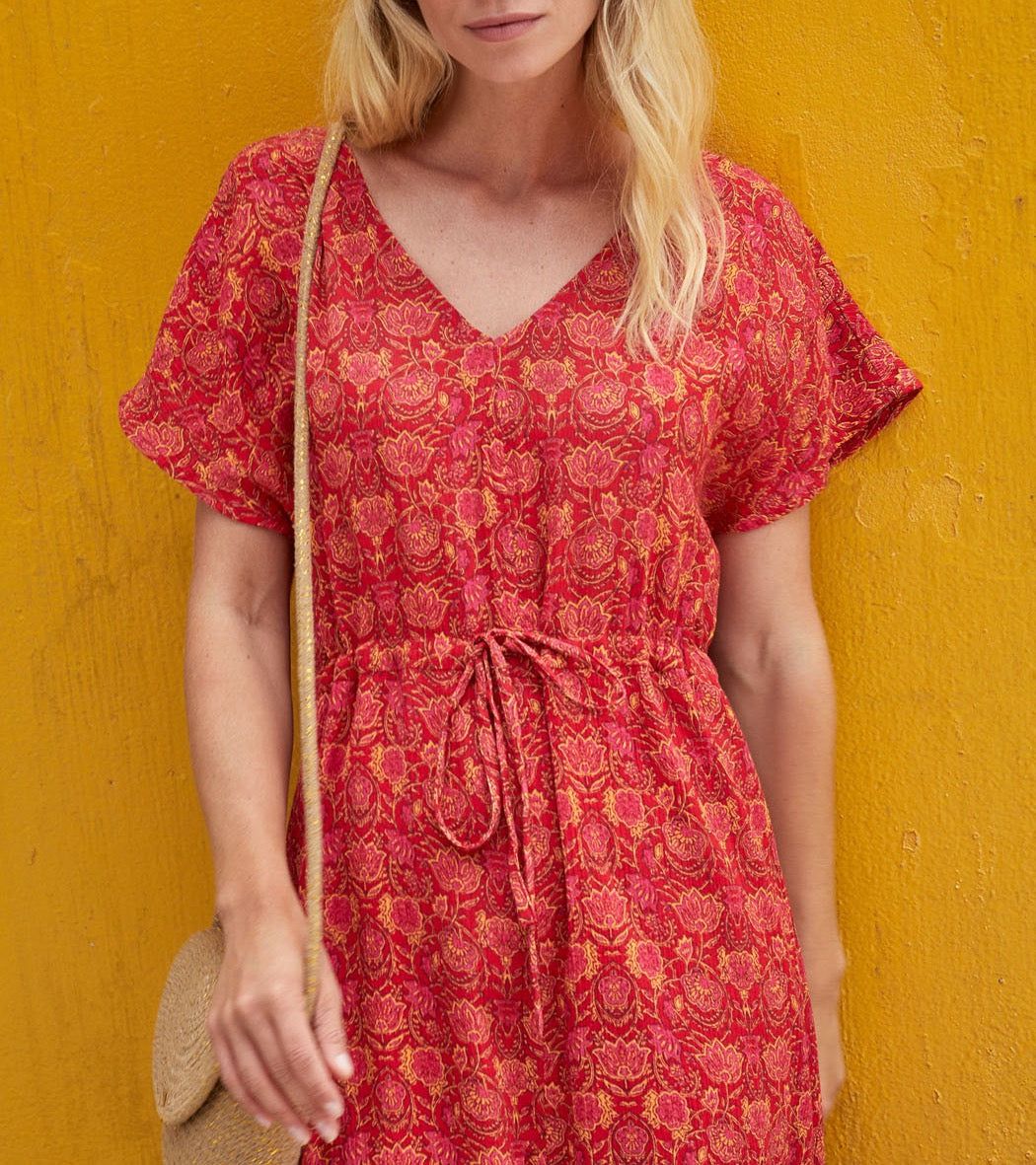 Robe manches papillon coton bio AMAYA
