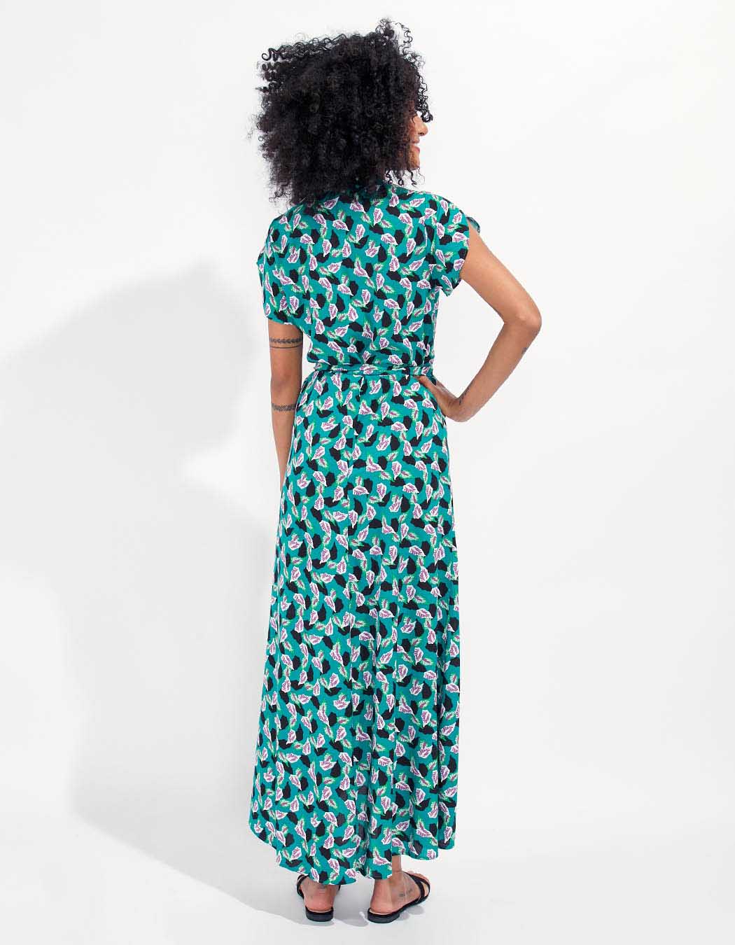 Robe longue cache-cœur ELEZA