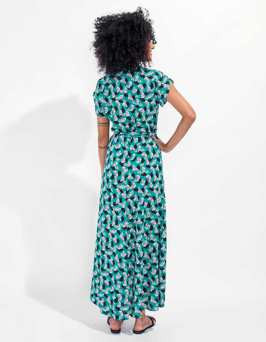 Robe longue cache-cœur ELEZA