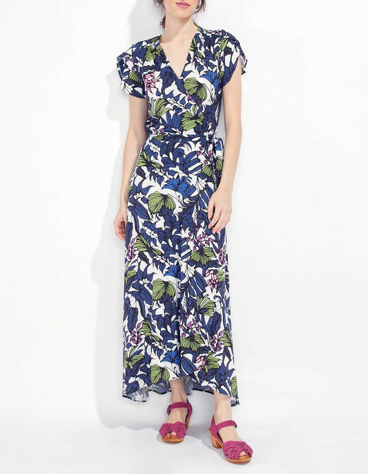 Robe longue cache-cœur ELEZA