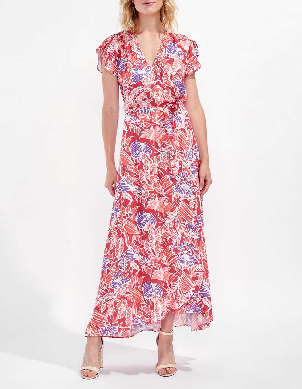 Robe longue cache-cœur ELEZA