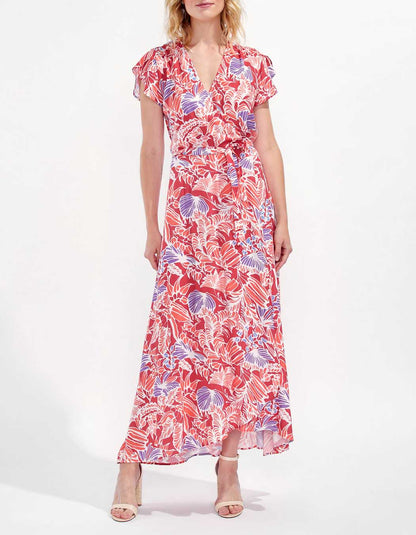 Robe longue cache-cœur ELEZA