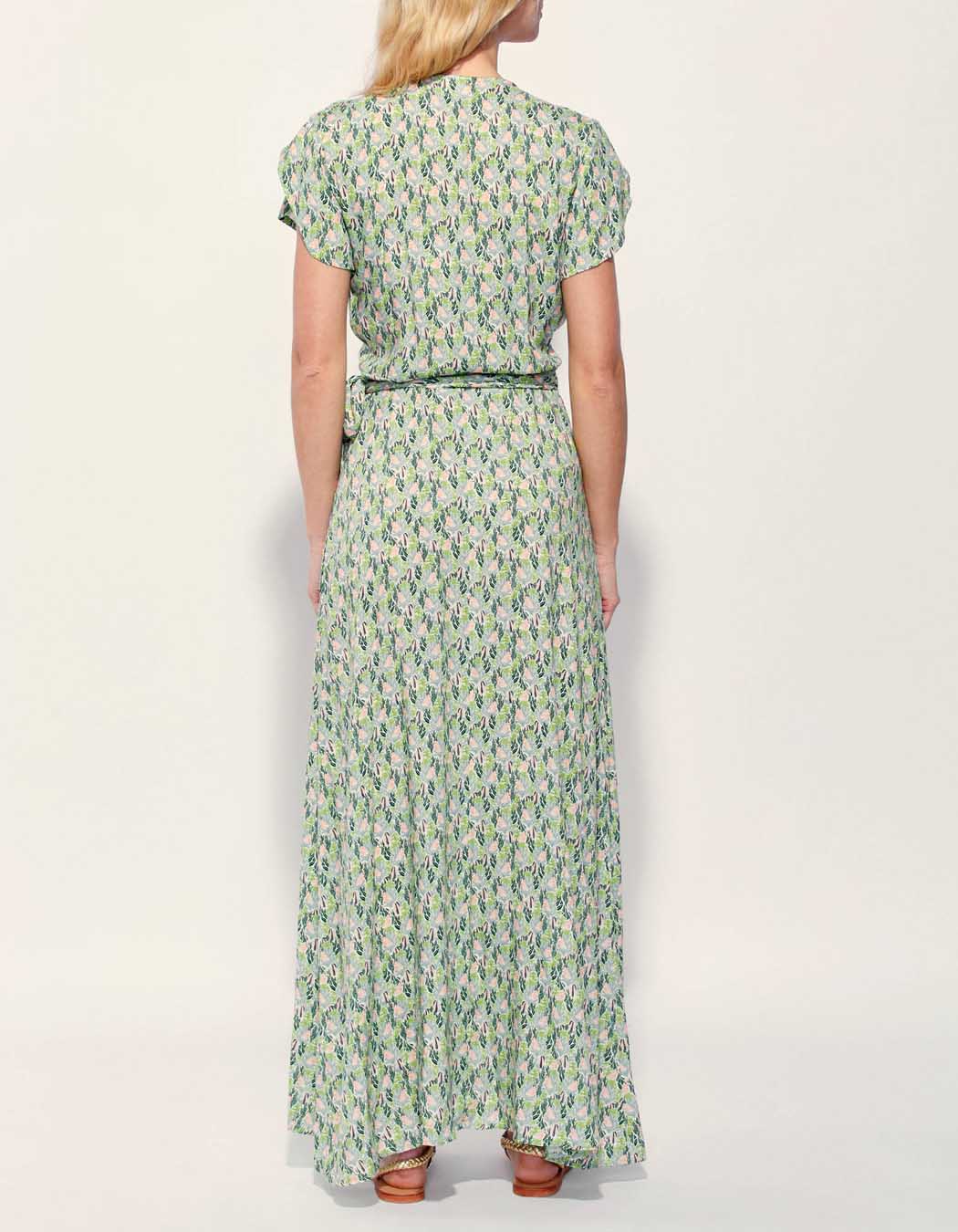 Robe longue cache-cœur imprimée Ecovero ELEZA
