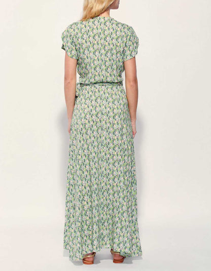 Robe longue cache-cœur imprimée Ecovero ELEZA
