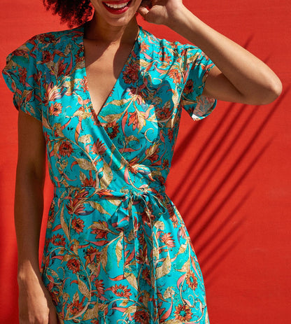 Robe longue cache-coeur ecovero ELEZA