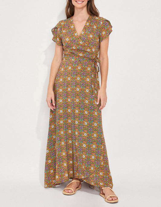 Robe longue cache-coeur ecovero ELEZA