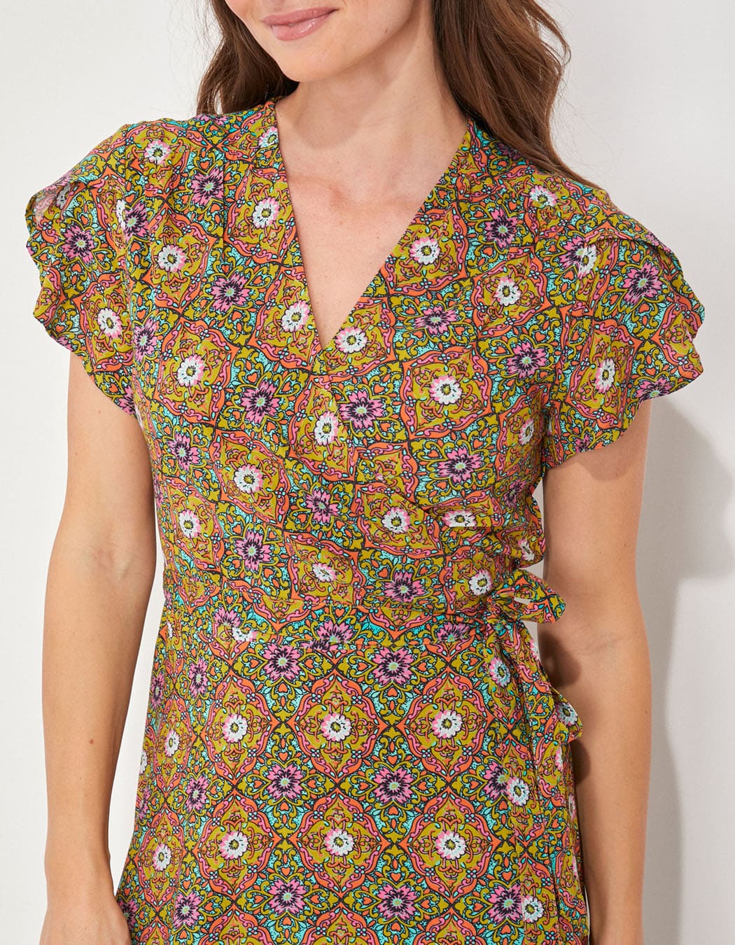 Robe longue cache-coeur ecovero ELEZA