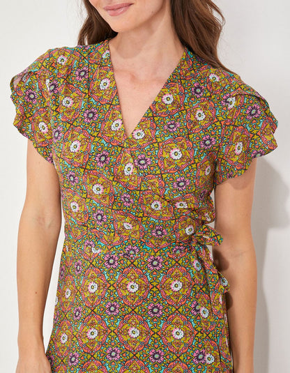 Robe longue cache-coeur ecovero ELEZA
