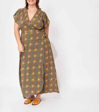 Robe longue cache-coeur ecovero ELEZA