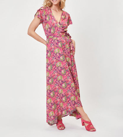 Robe longue cache-coeur ecovero ELEZA