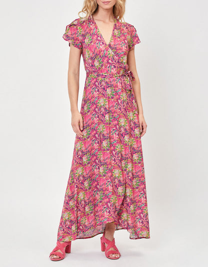 Robe longue cache-coeur ecovero ELEZA