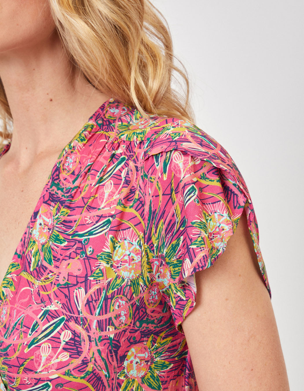 Robe longue cache-coeur ecovero ELEZA