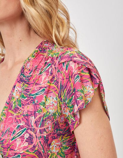 Robe longue cache-coeur ecovero ELEZA