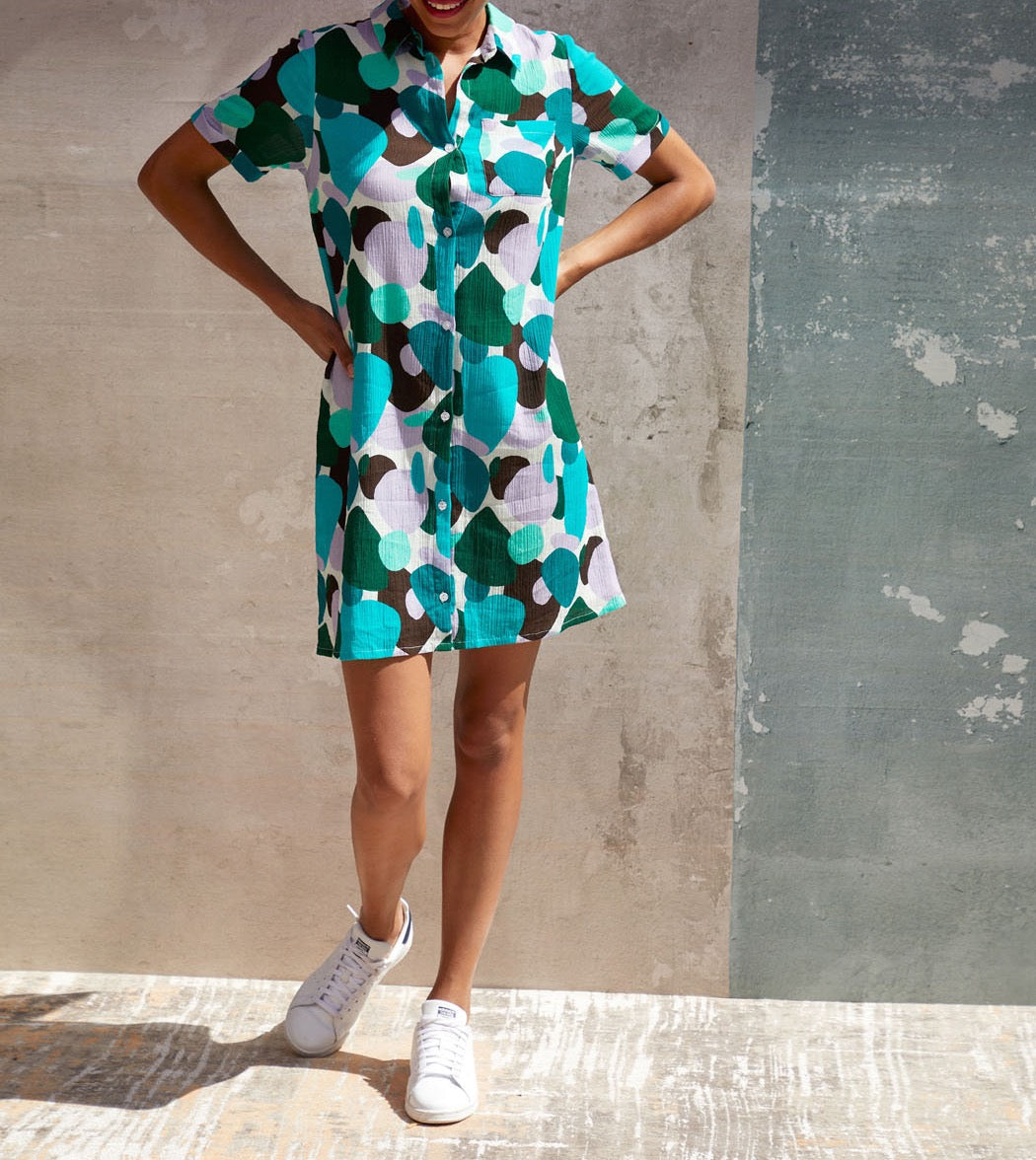 Robe chemisier crêpe de coton bio GAYANI
