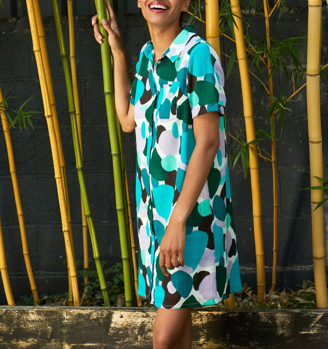 Robe chemisier crêpe de coton bio GAYANI