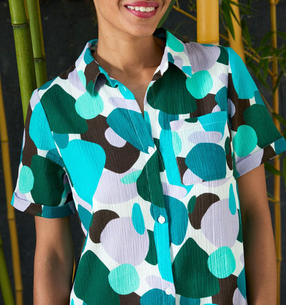 Robe chemisier crêpe de coton bio GAYANI
