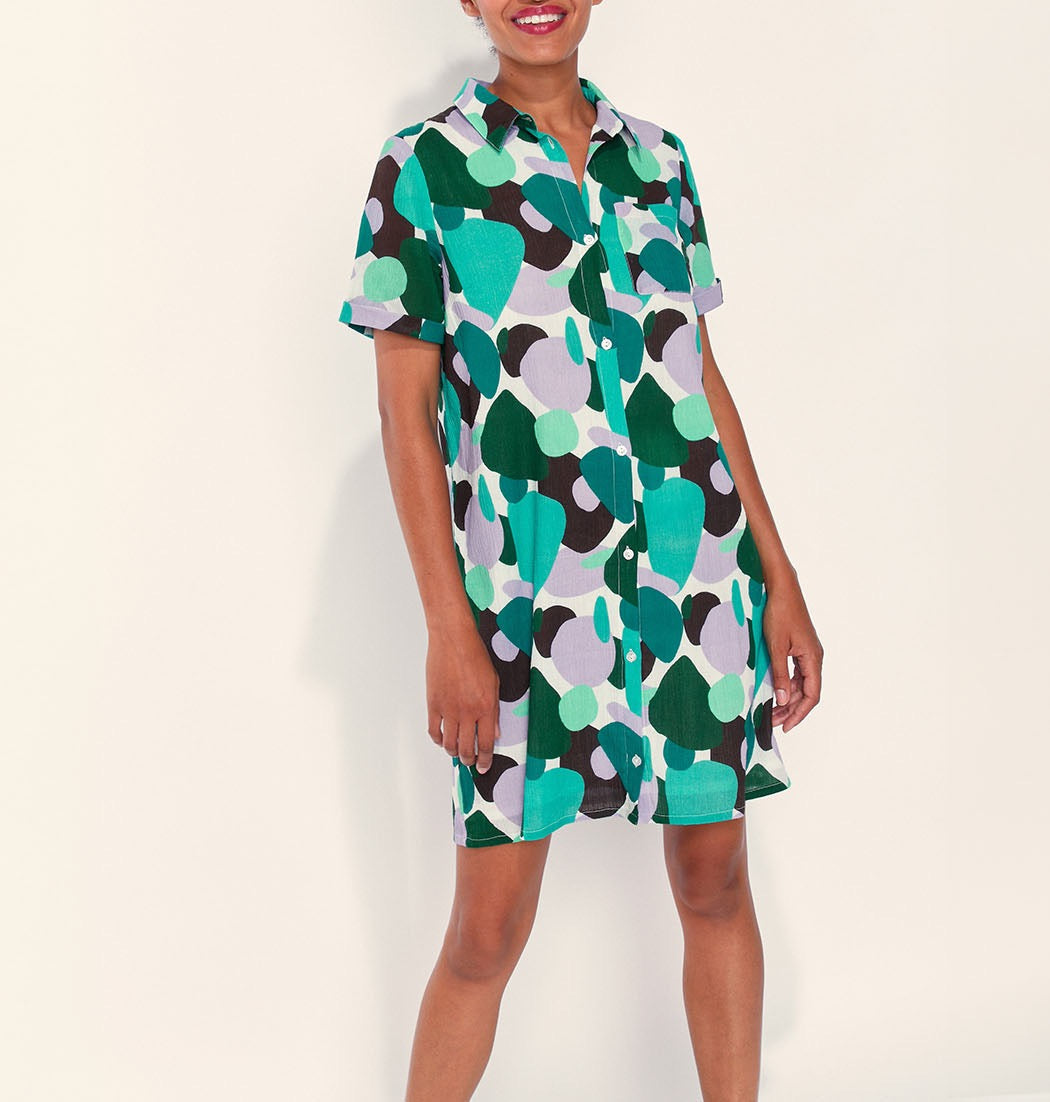 Robe chemisier crêpe de coton bio GAYANI