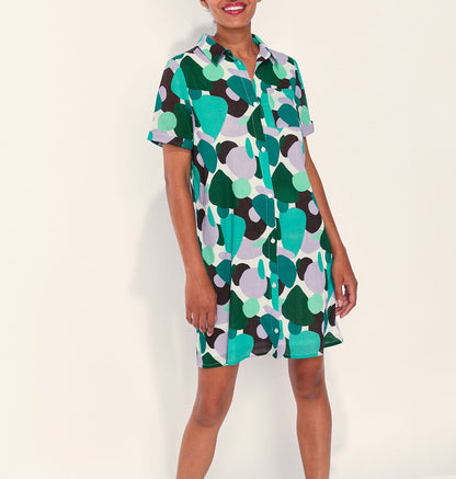 Robe chemisier crêpe de coton bio GAYANI