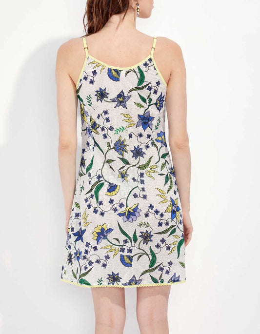 Robe imprimée fines bretelles IONA