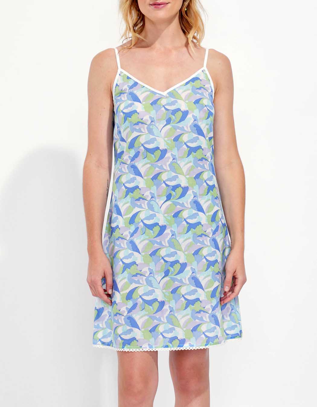 Robe imprimée fines bretelles IONA