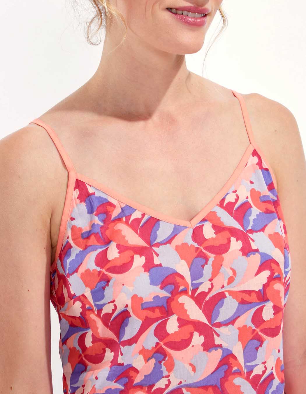 Robe imprimée fines bretelles IONA