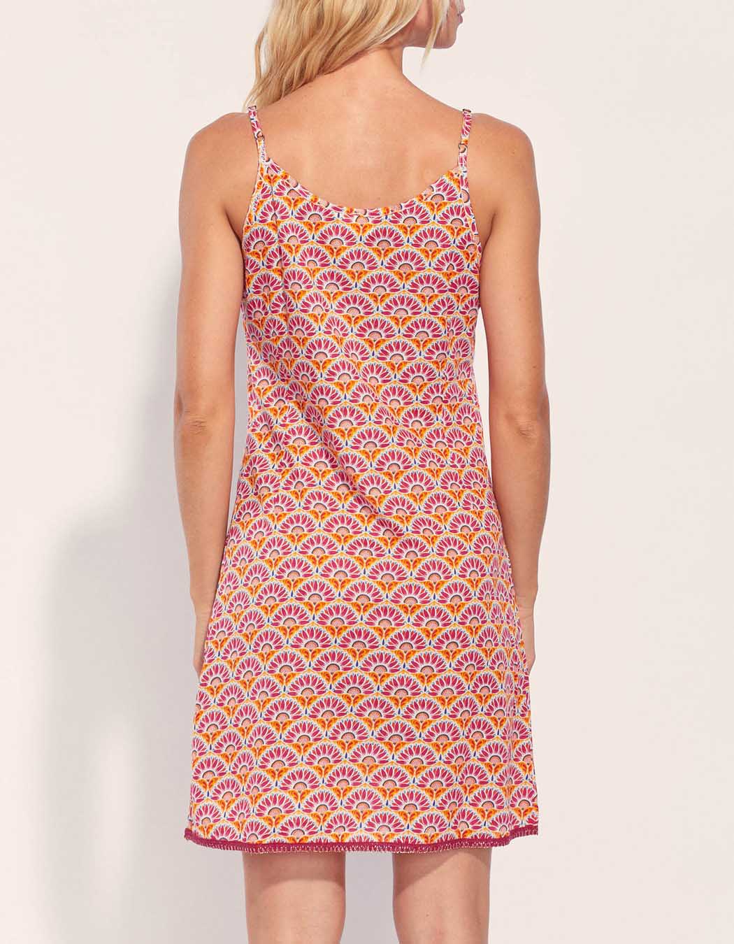 Robe imprimée fines bretelles coton bio IONA