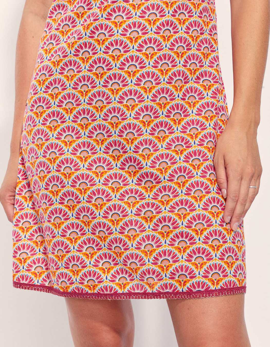 Robe imprimée fines bretelles coton bio IONA