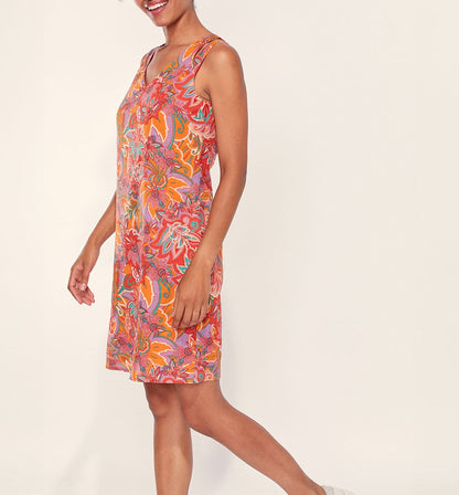 Robe bretelles fantaisie coton bio JUDITH