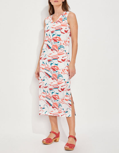 Robe longue doublée imprimée LALI