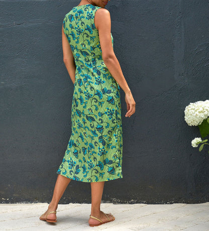 Robe longue doublée imprimée LALI