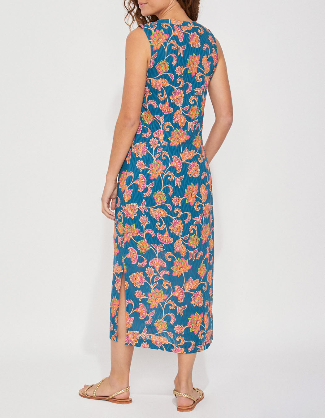 Robe longue doublée imprimée LALI